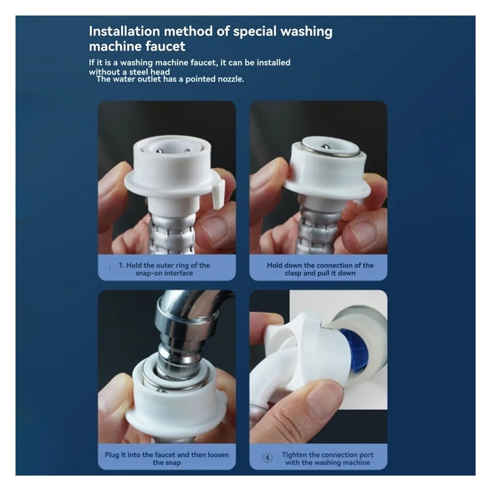 Tubo Di Carico Acqua Per Lavatrice Condotto In PVC Bianco 3 Metri Fredda
