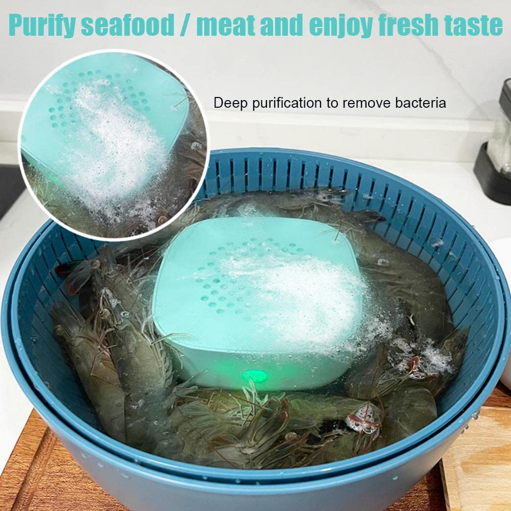 Purificatore Alimenti A Ultrasuoni - Lavatrice Frutta E Verdura Portatile Ricaricabile USB - Foto 8