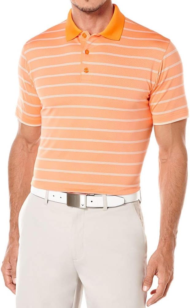 Callaway Men's Opti-Vent Short Sleeve Striped Polo
