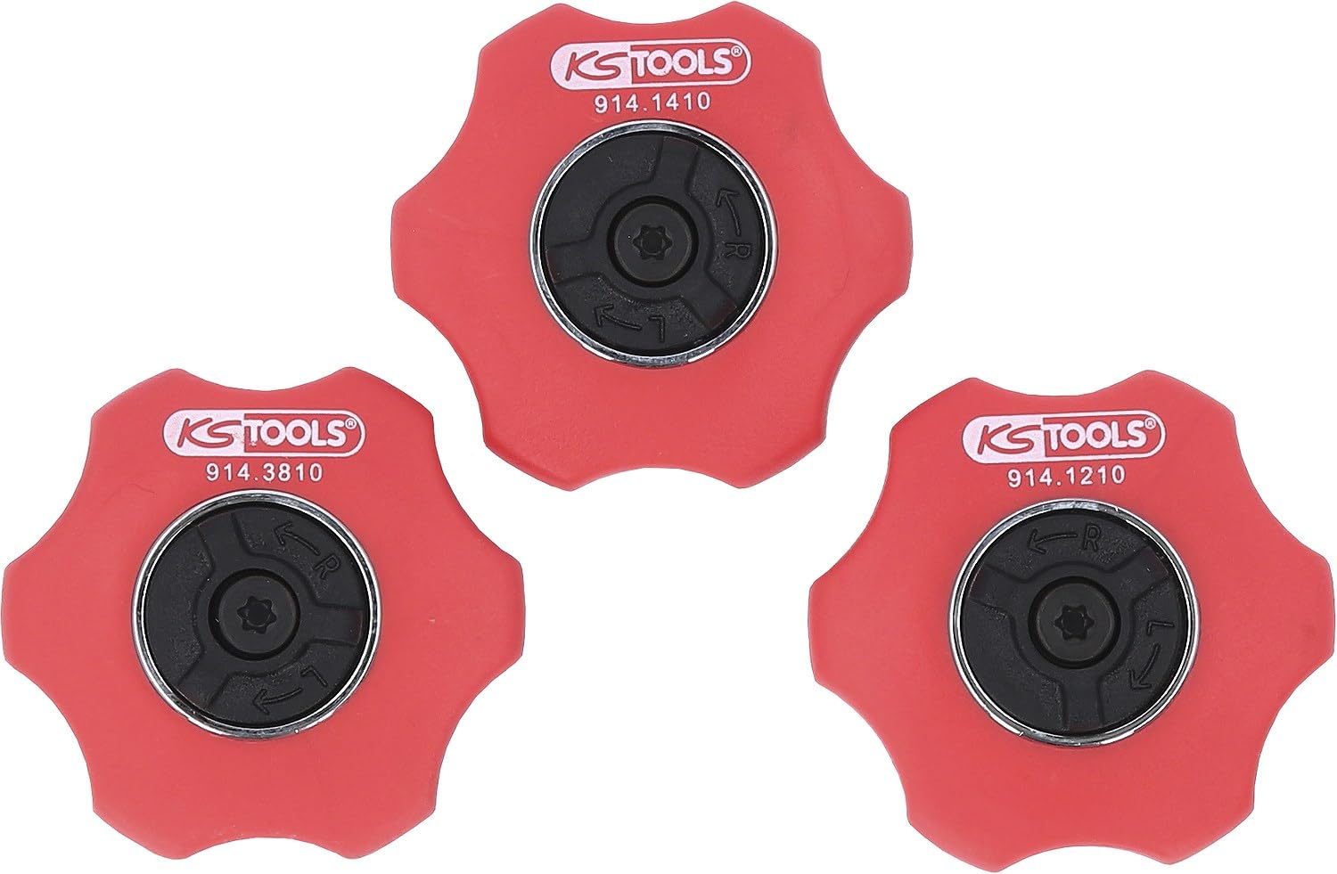 KS Tools 914.1215 Juego de minicarracas reversibles manuales, 3 pzs, 1/4"+3/8"+1/2"