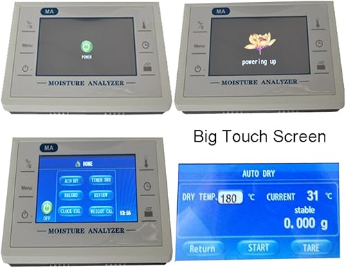 Miniatura 2 de CGOLDENWALL DHS-16A Pantalla táctil digital Probador de analizador de humedad de laboratorio rápido Medidor de humedad halógeno para