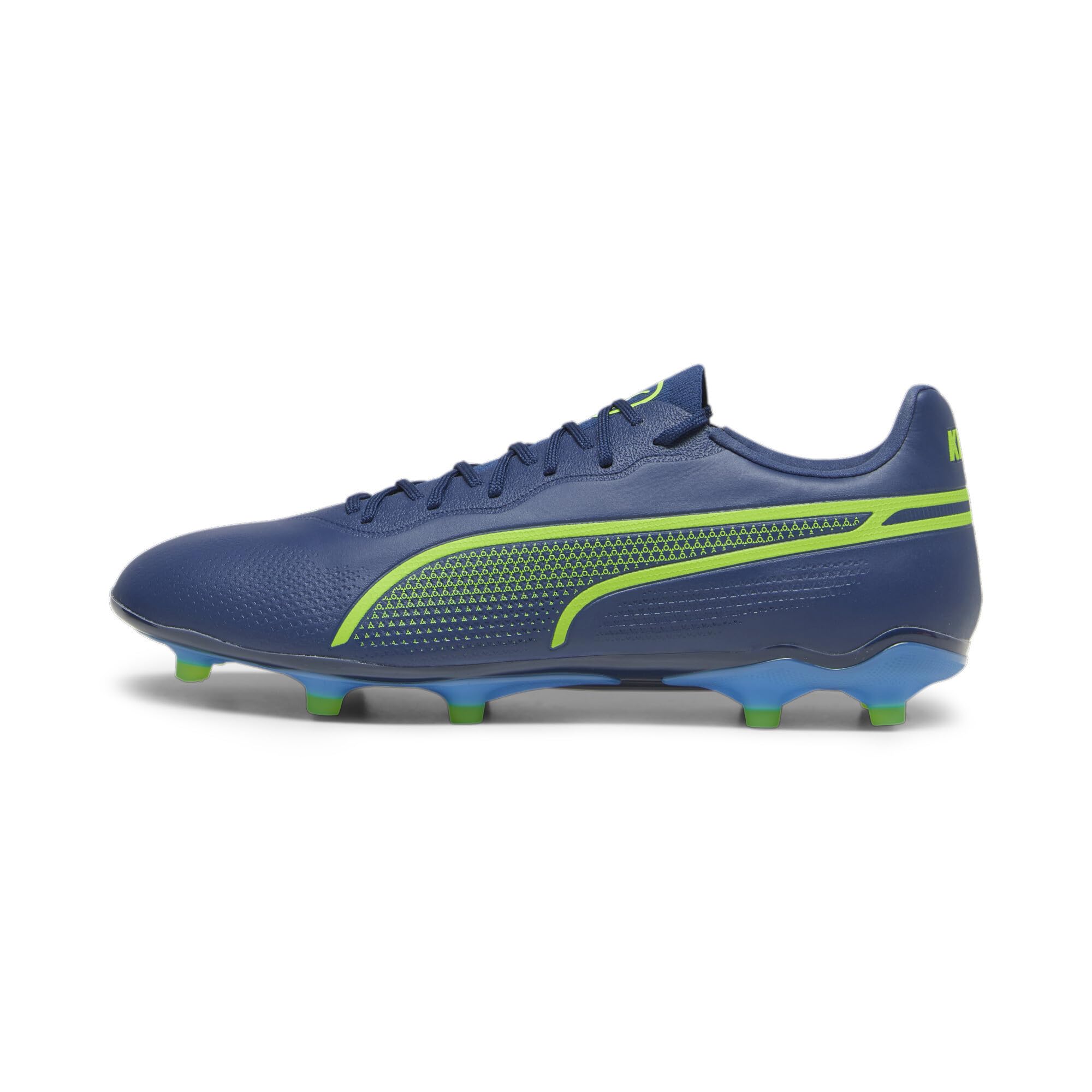 PUMA King Pro FG/AG Fußballschuh Herren blau/grün, 10 UK - 44.5 EU