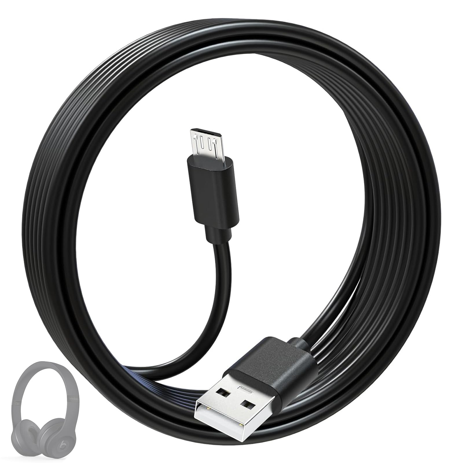 Gneinour Micro USB Charger for Beats Headphones Compatible with Beats Studio3 Studio2 Solo3 Solo2 Powerbeats3 Powerbeats2 Headphones (6.6ft)