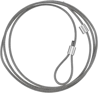 FOMIYES Basketball Net Cord 4mm Steel Wire Rope with Aluminum Buckle Heavy Duty Sturdy Outdoor Indoor Basketball Hoop Replacement for Court Equipment