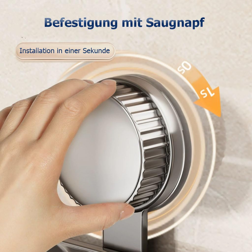 Duschablage Ohne Bohren mit Handtuchständer, Badezimmer Organizer Wandregal mit Haken, Aluminium Duschregal für Waschbecken Küche,2etage,40cm