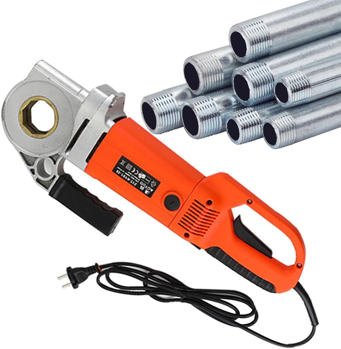 Portable Handheld Electric Pipe Threader Kit with Multiple Dies and Carrying Case for Efficient Pipe Threading, 220V
