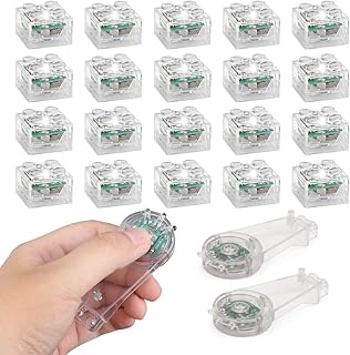 GreenFinger 20PCS RC Light Up Building Bricks with Remote, White LED Light Block Sets Compatible with Lego Architecture Creator (Model NOT Included)