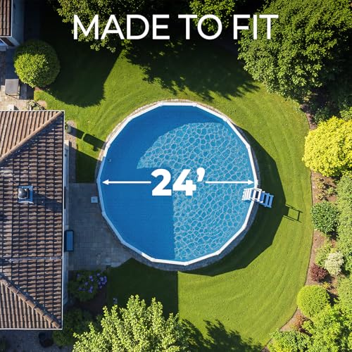 image for Shop Square 24 Foot Round Pool Liner for 48 and 52 Inch Above Ground S