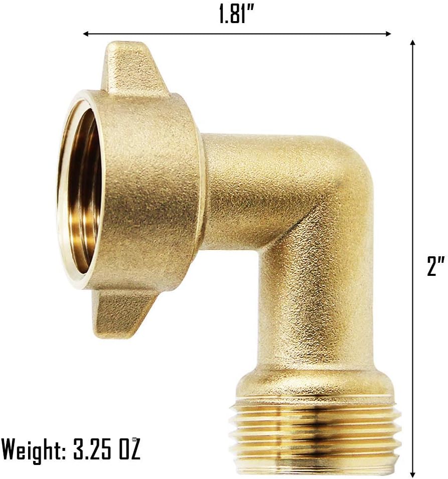 Twinkle Star Hose Splitter 2 Way | 2 Pack Garden Hose Elbow Connector