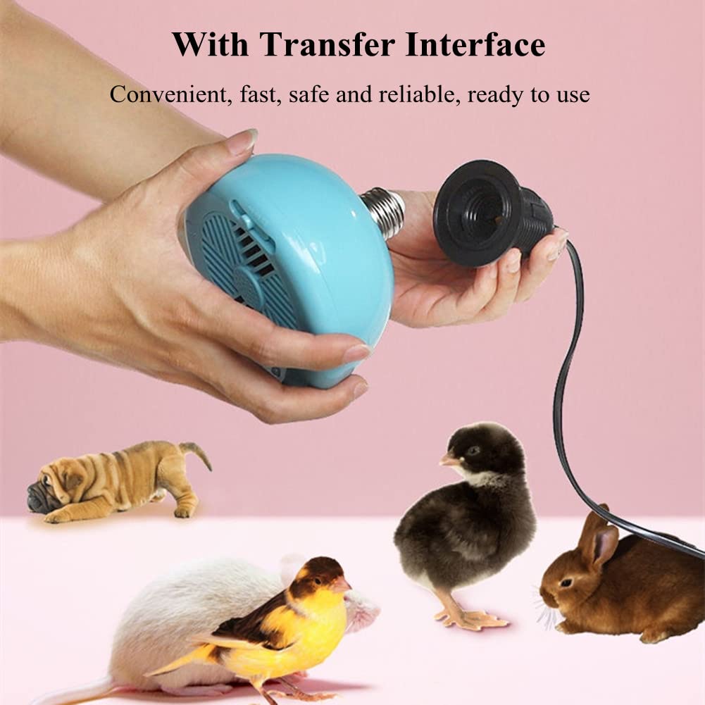 PURRL Calentadores de gallinero/3 Modos de Potencia Ajustable y función de iluminación, lámpara de Calor para Reptiles, Calentador de Calor para Perros, Gatos, Pollitos, Uso doméstico Little Surprise