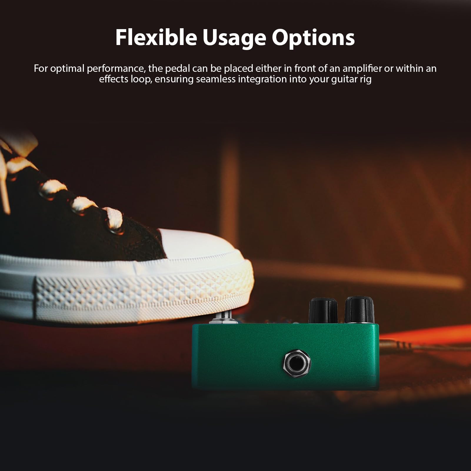 Luocute Effektpedal für E-Gitarre, Tape Distortion Delay mit Analogem Trockensignal, Digital für Saubere Verzerrte Signale, Ganzmetallgehäuse, E-Gitarren-Delay-Reverb-Effekte