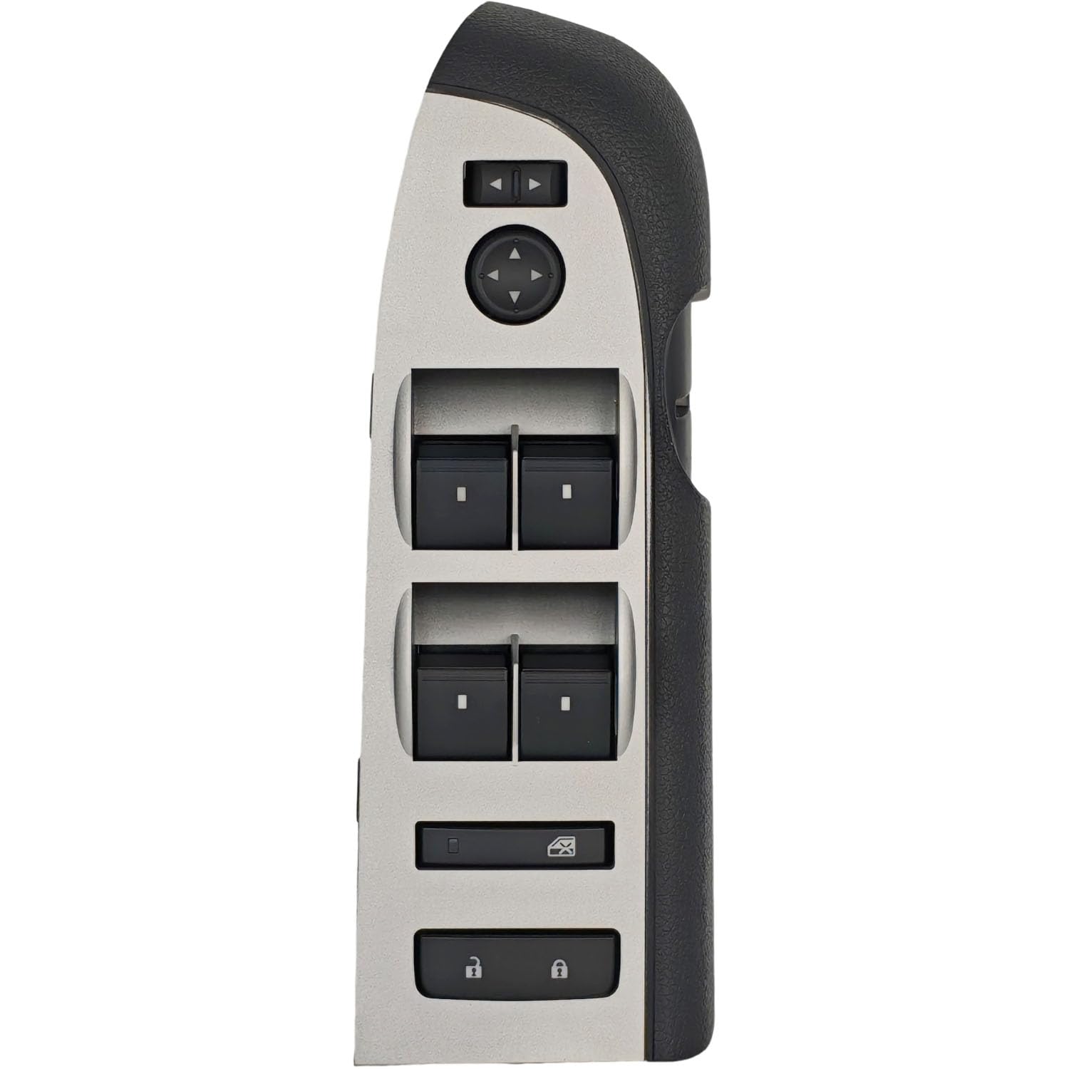 Window Master Switch 22968506 Bezel Mirror & Lock Compatible with Chevrolet GMC Silverado Sierra 2010-2013 1500 2500 3500 Without Power Folding Mirror 20945129 Crew Extended Cab Assembly Black