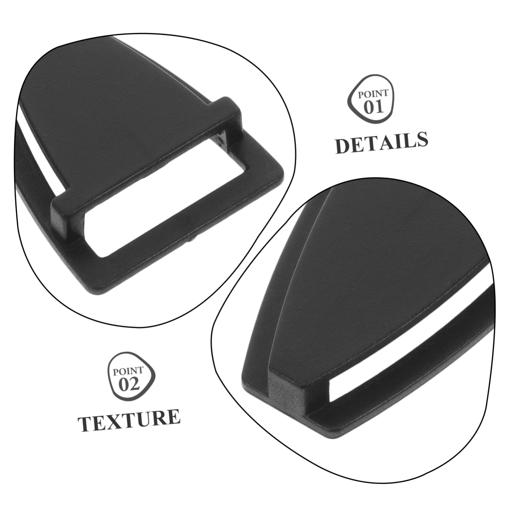 KOMBIUDA Fibbie Triangolari Facile Installazione per Casco in Plastica Accessori la Riparazione Set 20 Pezzi Nero Sicuro per Casco da Ciclismo
