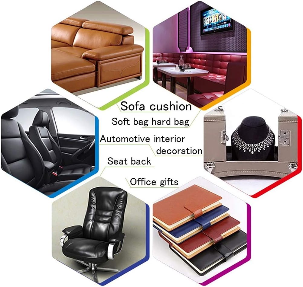 Upholstery Faux Leather 0.59mm Thickness 63" Width Marine Vinyl Fabric Perfect for Upholstering Cars, Outdoor Yachts, and Home Furniture(Pre-Cut 1 Yard,Colour: Pink)(Dark Brown,1.6X3m)