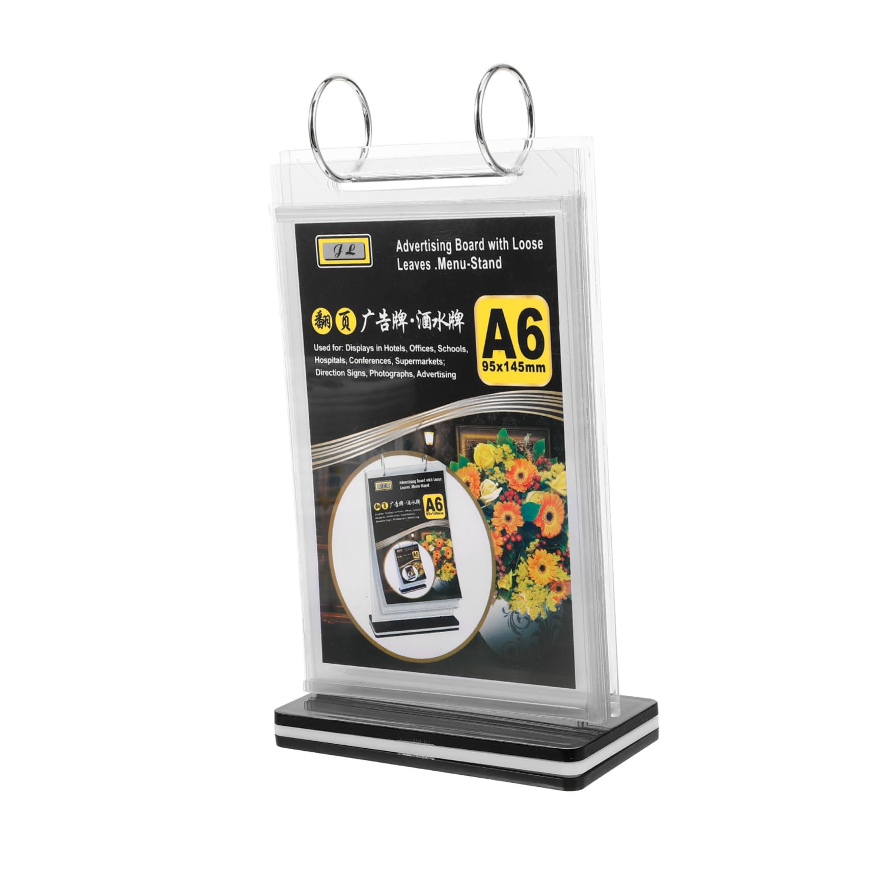 15piezas Soporte De Menú Vertical De Pvc Base Para Exhibición De Carteles Mesas Para Restaurantes y Supermercados