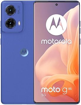 Motorola Moto G85 5G (256GB, 8GB) 6.67 3D Curved pOLED, Android 14 (International Model Unlocked for T-Mobile Mint Tello & Global ) XT2427-1, Blue