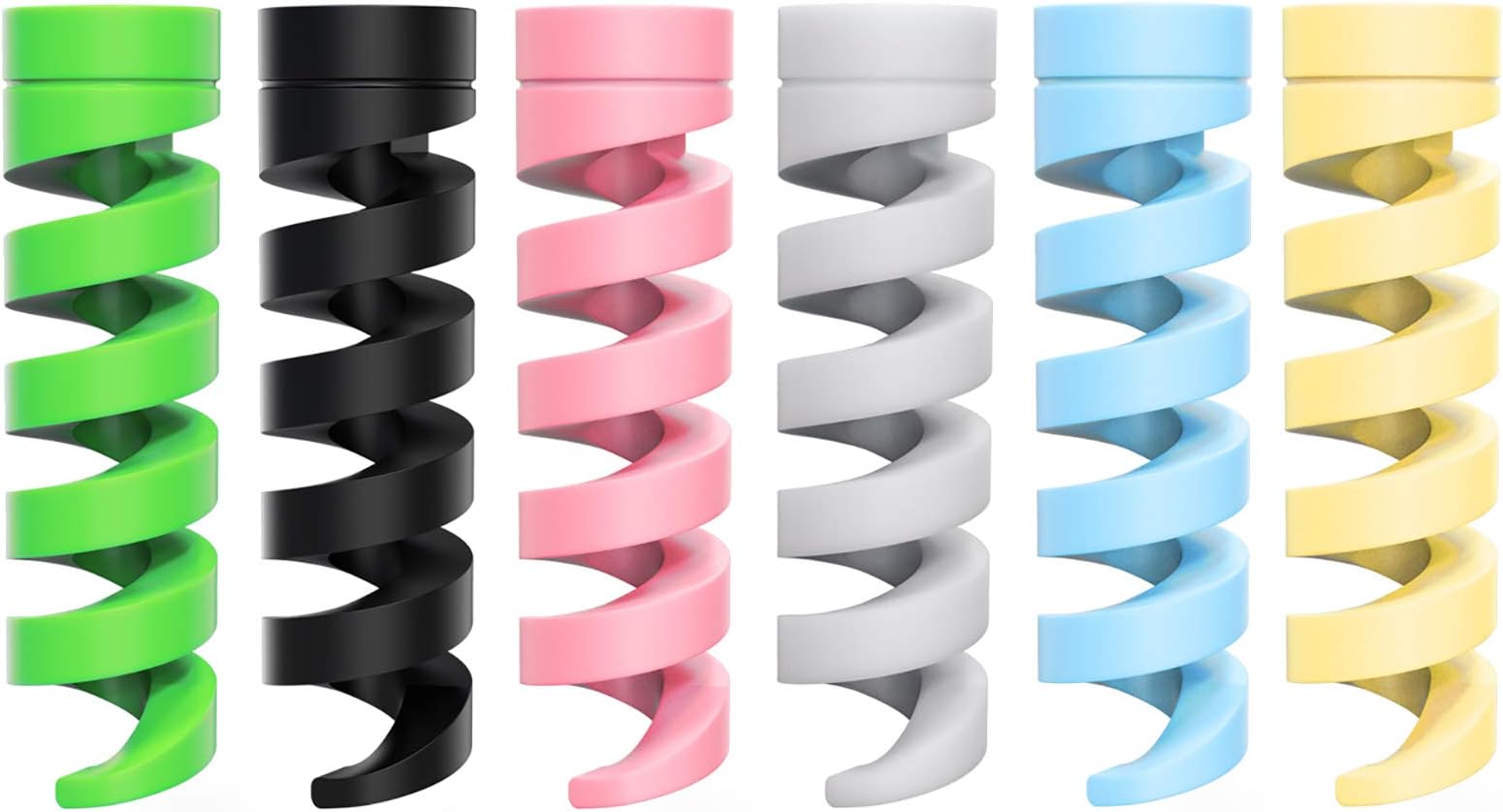 maxgoods6 Pieces Lightning Charger Cable Saver | MacBook iPhone Micro USB Protector | PC/Notebook Laptop Cell Charging Cable Saver, Computers, and Chargers, Protect Your Investment, Multicolour