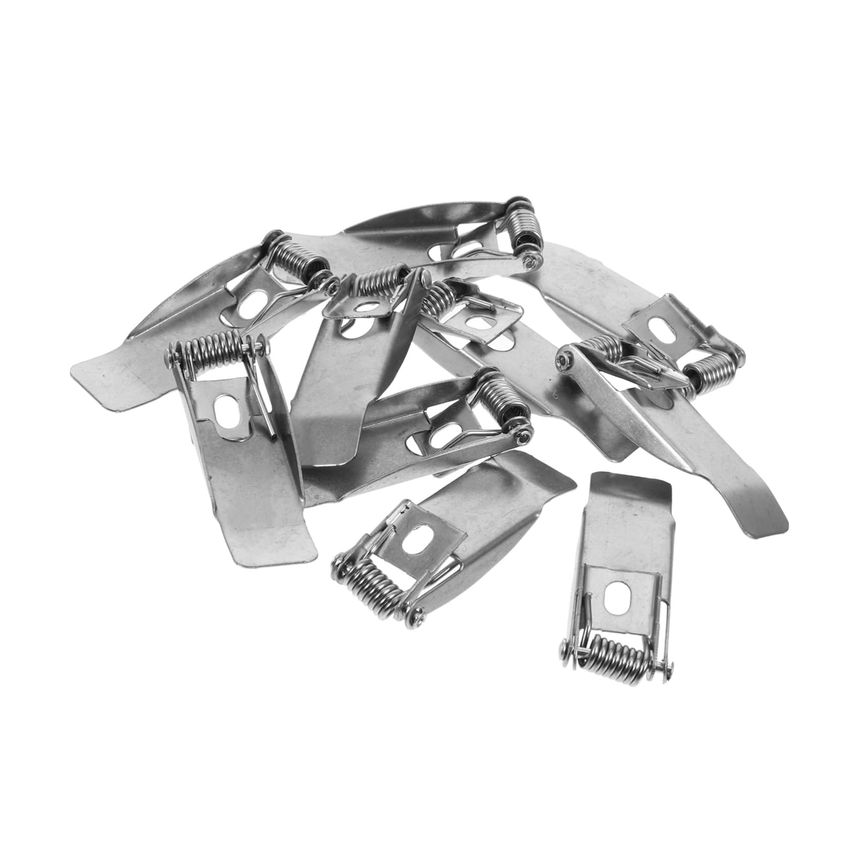 SEWOART 10pcs Silver Iron Spring Clips for Downlights Compatible with Panel Lamp and Ceiling Light, Easy Installation Light Fittings for Homes and Offices