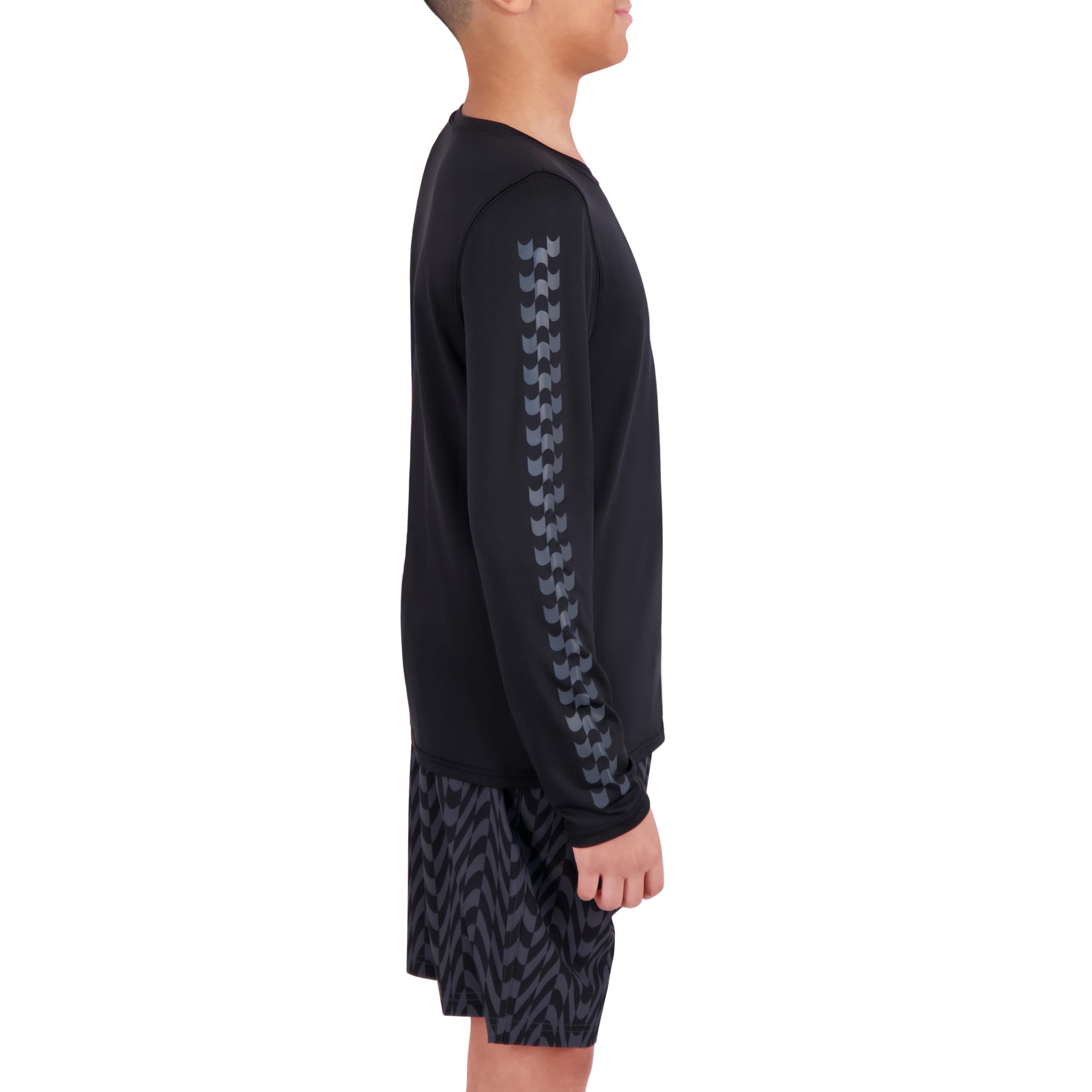 Spyder Jungen Langarm Rash Guard - UPF 30+ Sonnenschutz, schnelltrocknend, 4-Wege-Stretch-Badeshirt für Strand & Wassersport