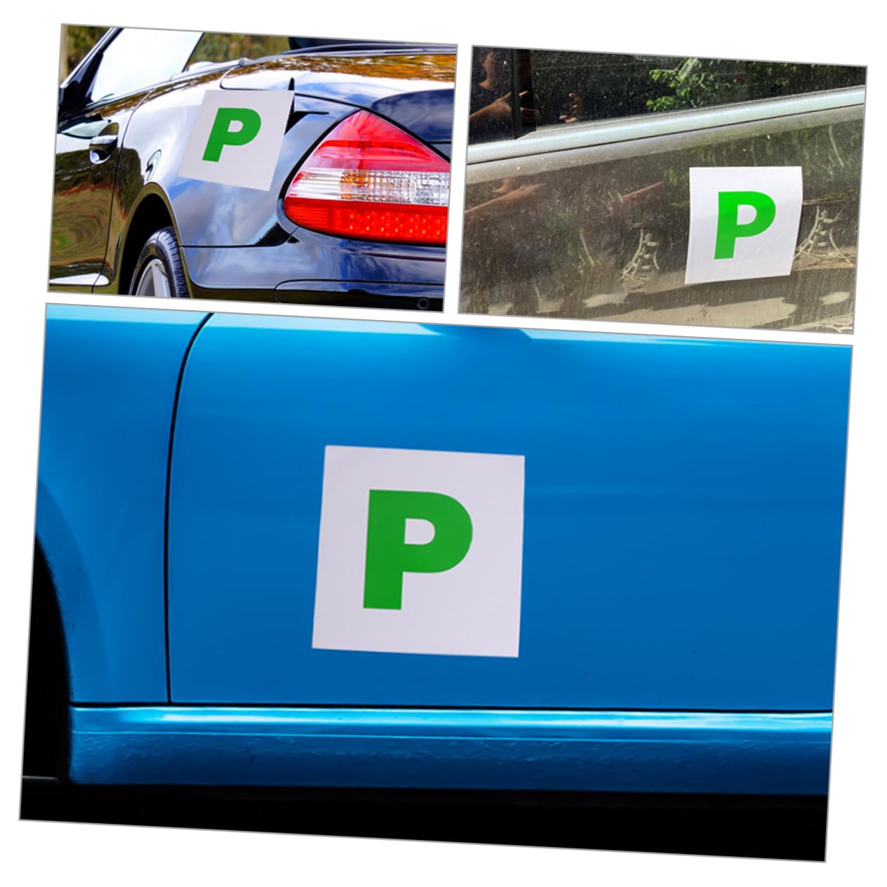 iplusmile Decorazioni Scuola Magnetiche per Auto Adesivi Impermeabili PVC e Gomma, Design Accattivante per Nuovi Guidatori in Confezione da 2 Pezzi