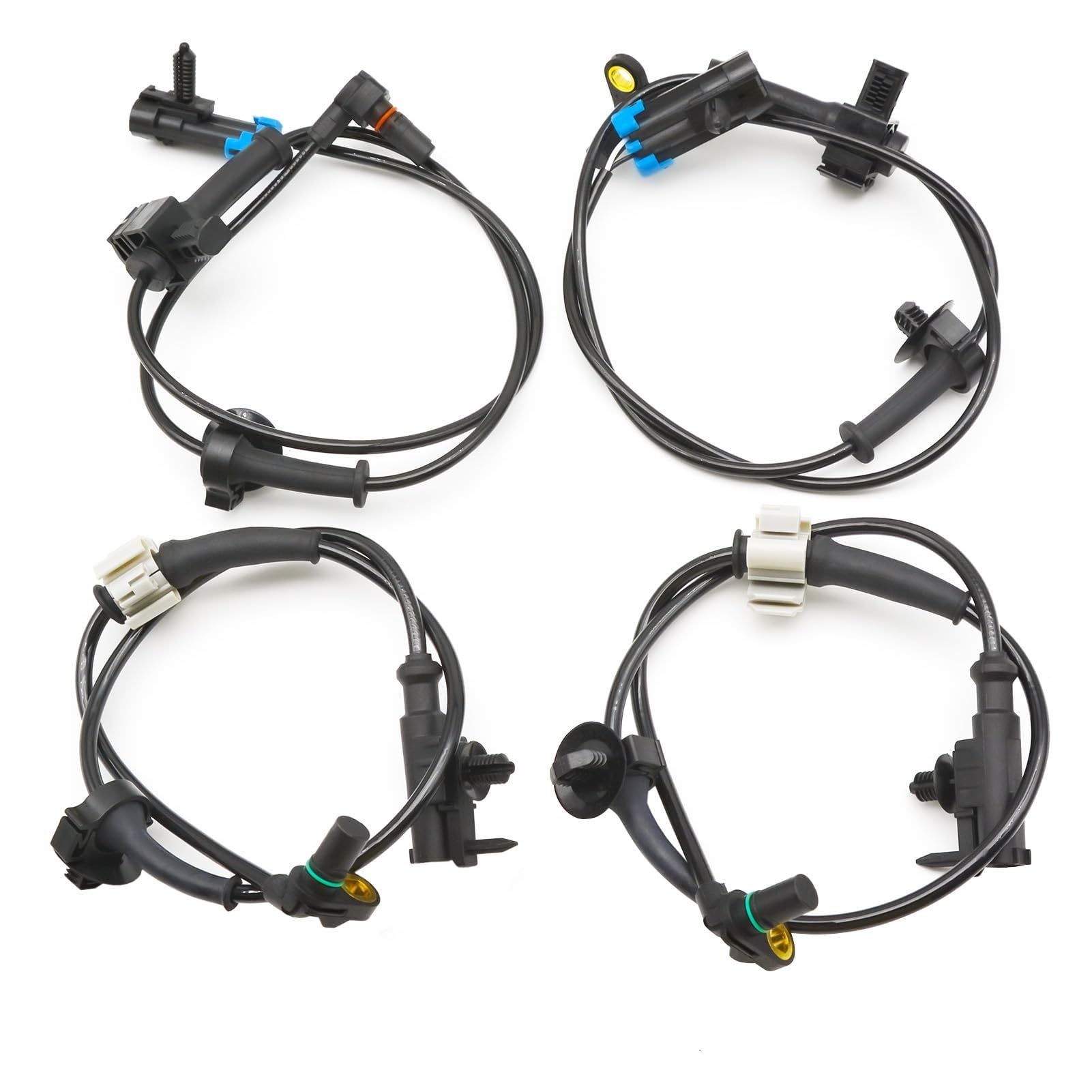 Set of 4 ALS1464 ALS1465 Front Rear Left & Right Side ABS Wheel Speed Sensor Compatible with Chevy Tahoe, for Cadillac Escalade, for GMC Yukon XL 1500 Replace OE#15229012 15121067