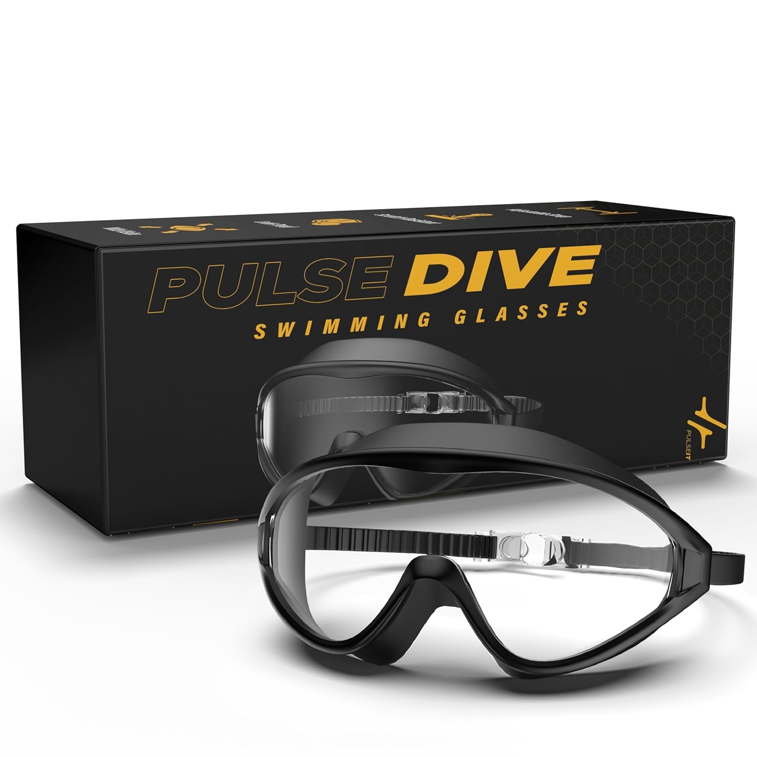 PULSEIT PulseDive Swim Goggles, Large Frame Professional Competition Goggles, Anti-Fog Diving Goggle for Swimming, Surfing, and Kayaking-image-16