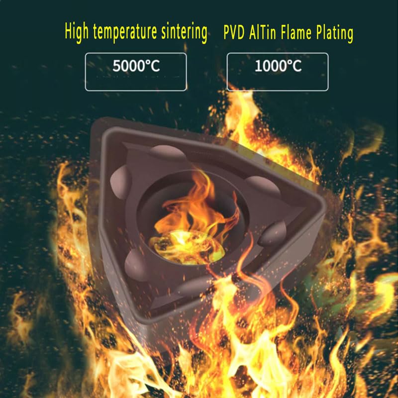 Miniatura 4 de Zouzmin Insertos de torneado de carburo insertos de perforación WCMT050308 (WCMT21.51), WCMT Insertos de repuesto de torno CNC, cortadores de