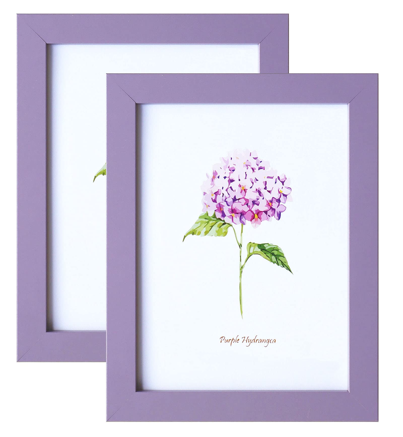 Mochose Purple Mdf Picture Frame - 6X8 Inch, 2 Pack For Tabletop And Wall