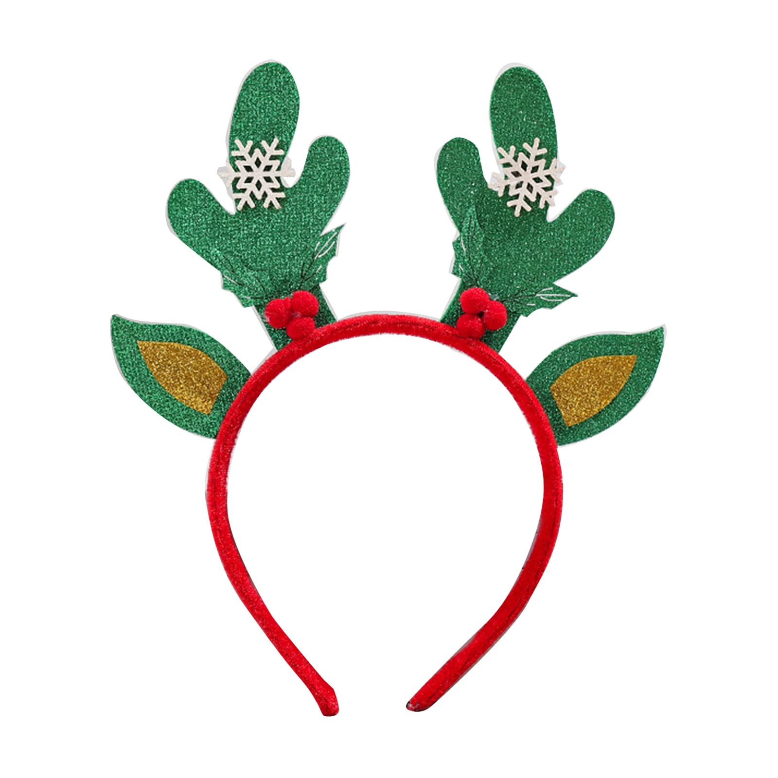 Buxuaaaa Christmas Reindeer Headband Antlers Head-Boppers Christmas Party Costume Antlers Glasses Frame for Party Favor Glasses Frame and Headbands for Kids