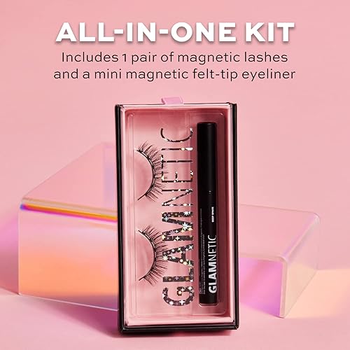 Miniatura 3 de Glamnetic Kit de pestañas magnéticas | Virgo + paquete de pestañas magnéticas con lápiz delineador de ojos, dramático kit de pestañas largas,
