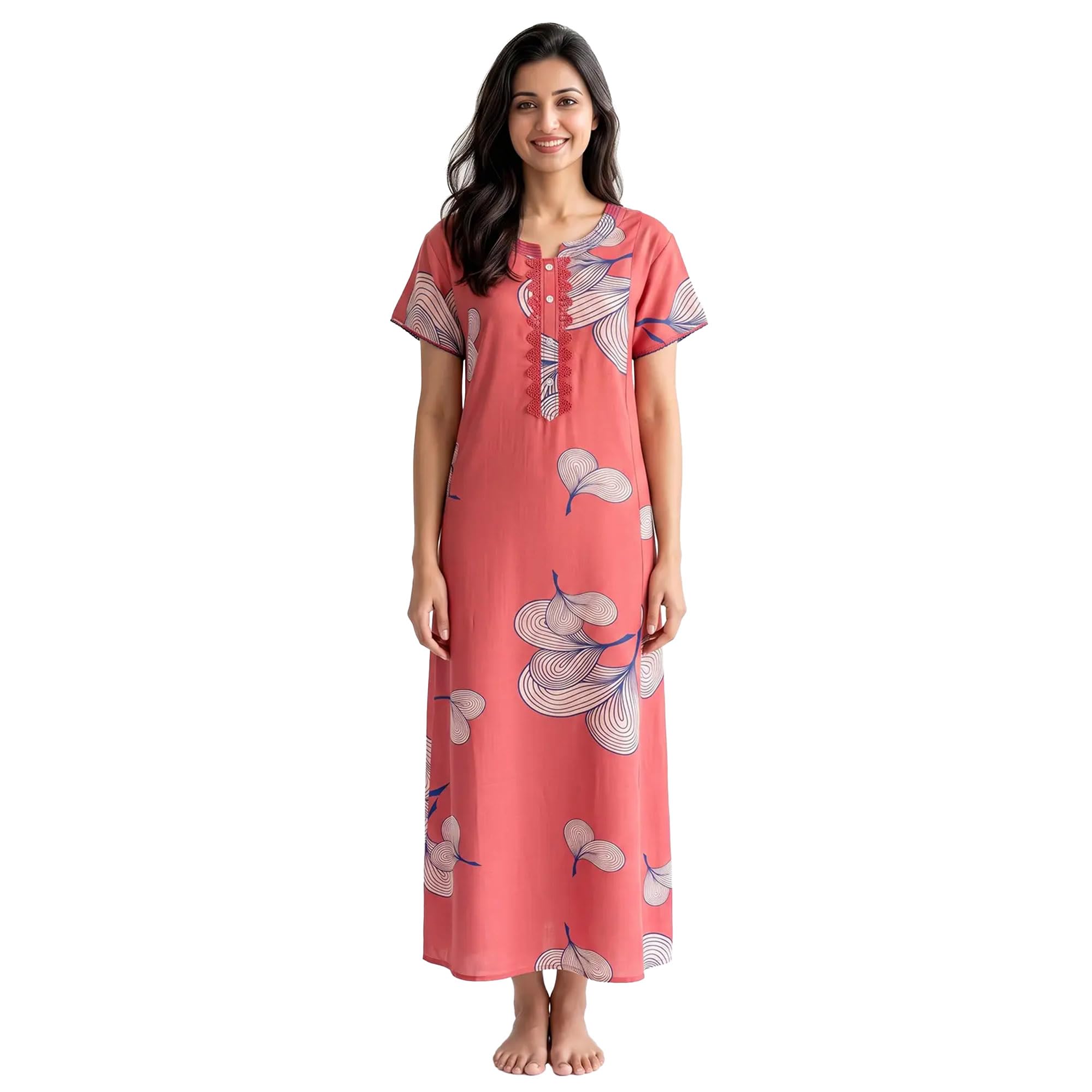 juliet Women's Printed Alpine Nighty Soft and Comfortable Sleepwear-picture-10