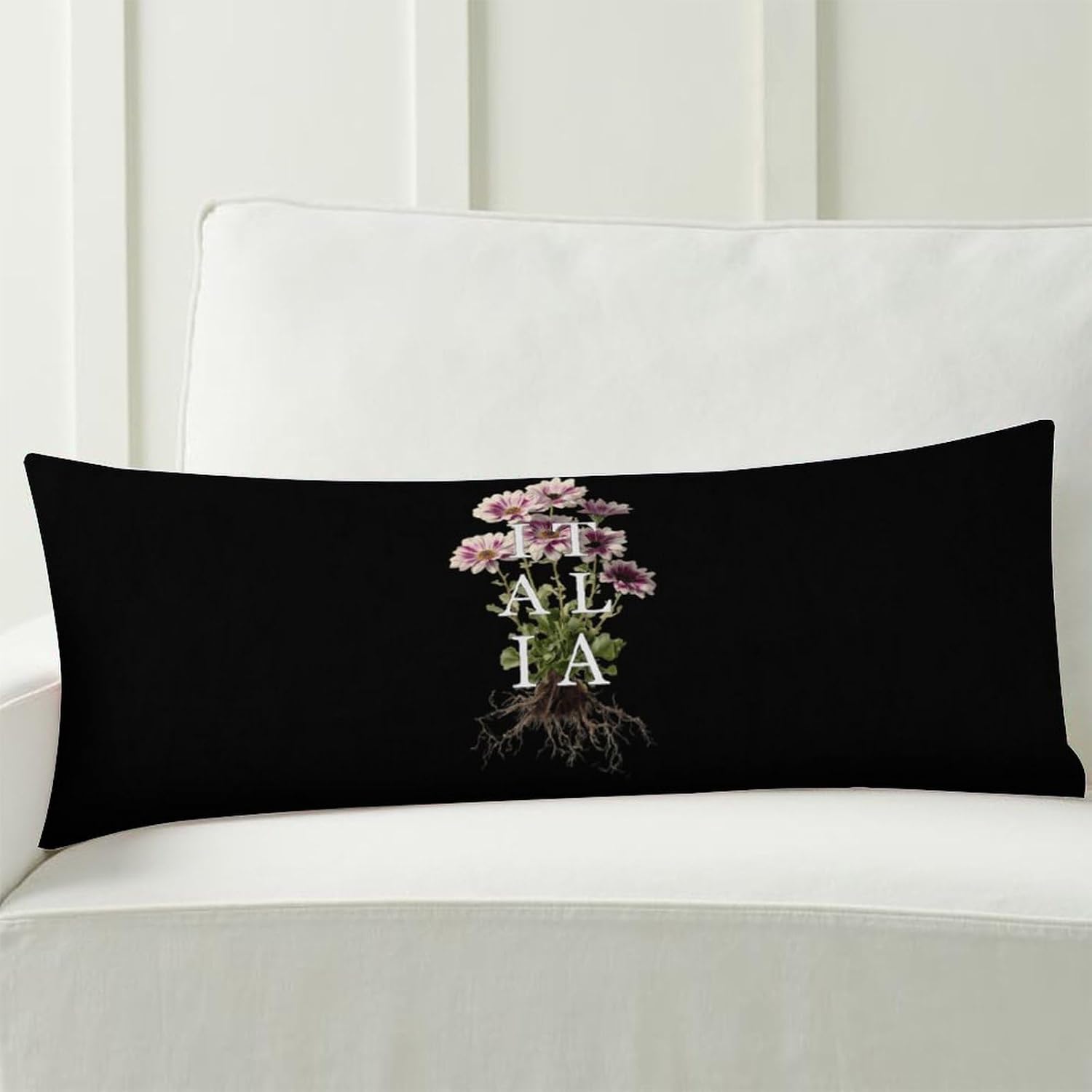 Italy Italian Italia Daisy Bellis Body Pillow Cover Long Cushion 18.9x53.1 Inch