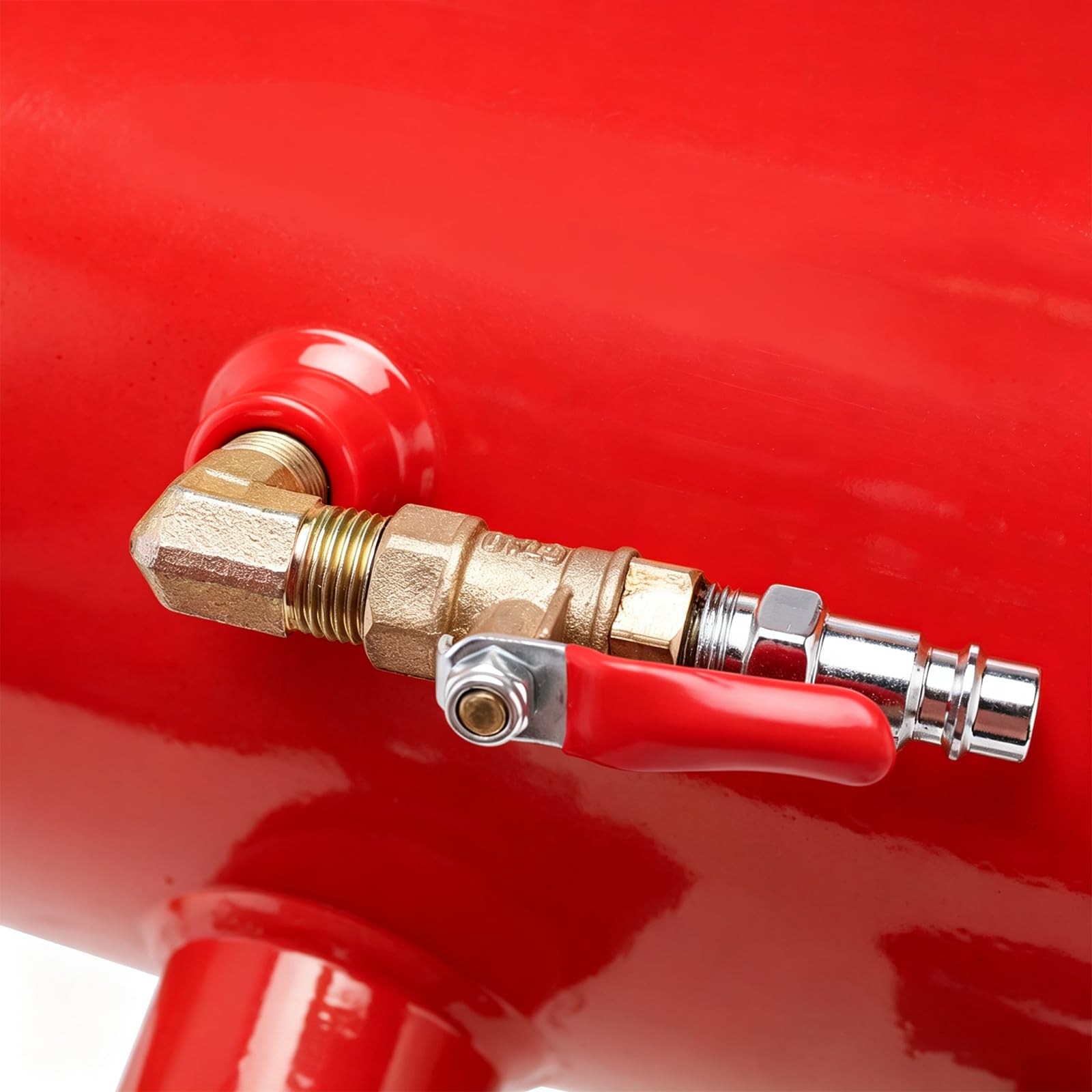 BOOMSTART Gonfiatore per pneumatici da 20 l, 6-8 bar, cannone ad aria in acciaio, per pneumatici Bazooka, con manometro, per camion, auto (rosso)