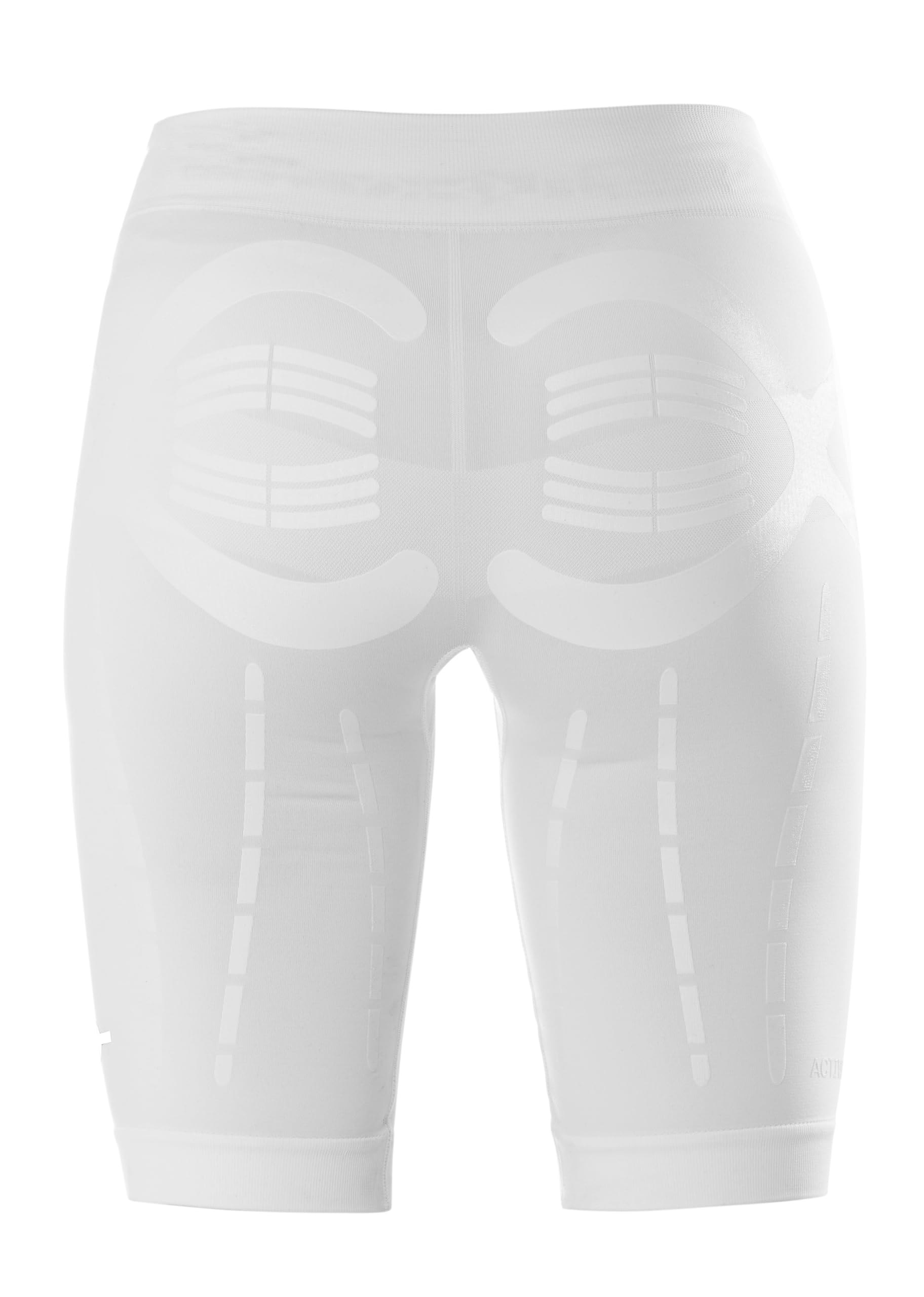 FLOKY Shorts Uomo Donna ACTIVATOR. Pantaloncino biomeccanico. Multisport. Short Unisex a Compressione Graduata. Migliora la stabilità Muscolare. Accelera Il Recupero Post Allenamento. Bianco. L-XL