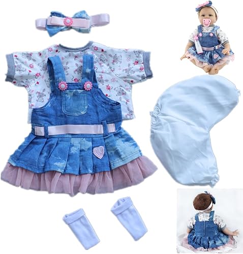 Miniatura 1 de Juego de 6 piezas de ropa de muñeca Reborn para bebé recién nacido de 19 a 23 pulgadas