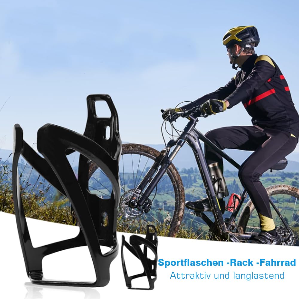 Uchwyt na butelkę rowerowy, 2 sztuki, wytrzymały, ultralekki uchwyt na butelkę z wodą, do rowerów górskich MTB, wyścigowych, górskich (czarno-niebieski) | Ultralekki uchwyt na bidon akcesoria do roweru wyścigowego Gravel Bike Mountain Bike