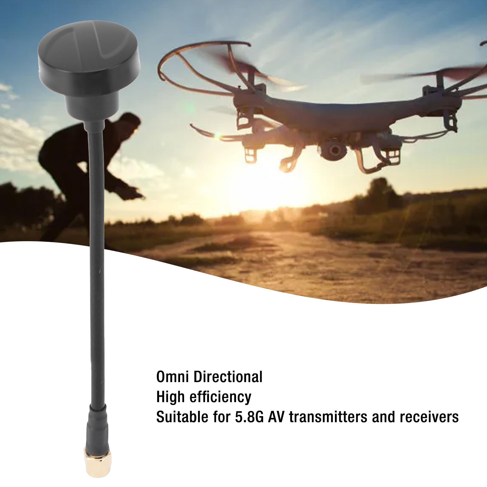 82mm FPV Enhancement Antenna RP-SMA for SpiroNet RC Racing Drone Accessory