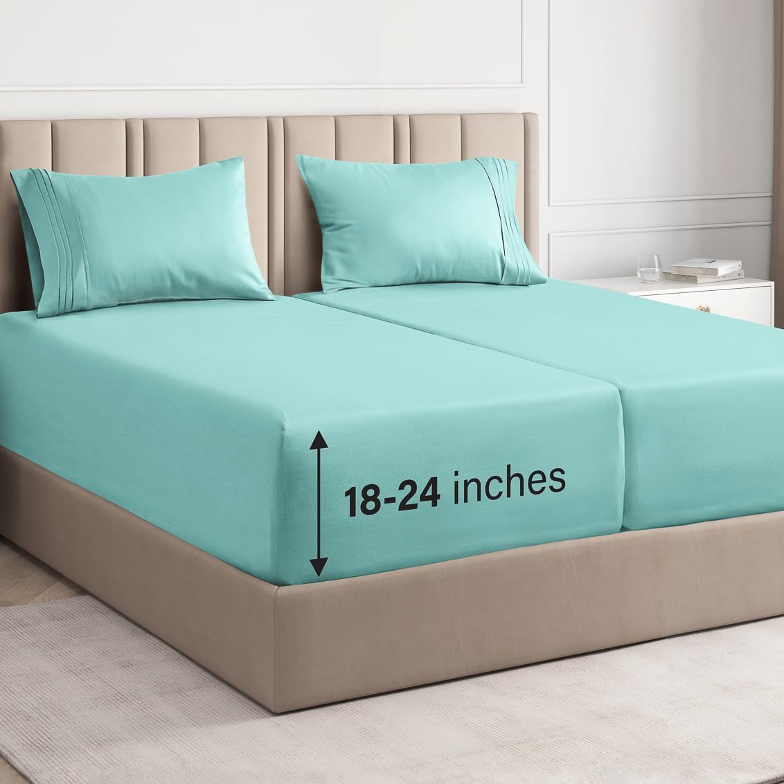 Extra Deep Pocket Sheets 5 Piece Sheet Set Split King