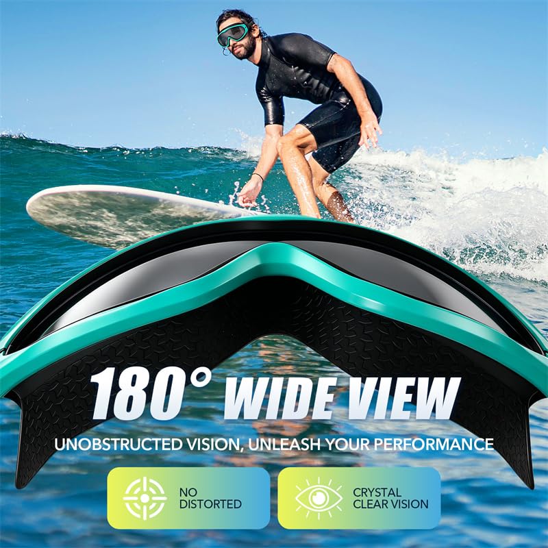 Image of Seago Swim Goggles Adult Youth Anti-Fog Wide Clear View Pool Goggles