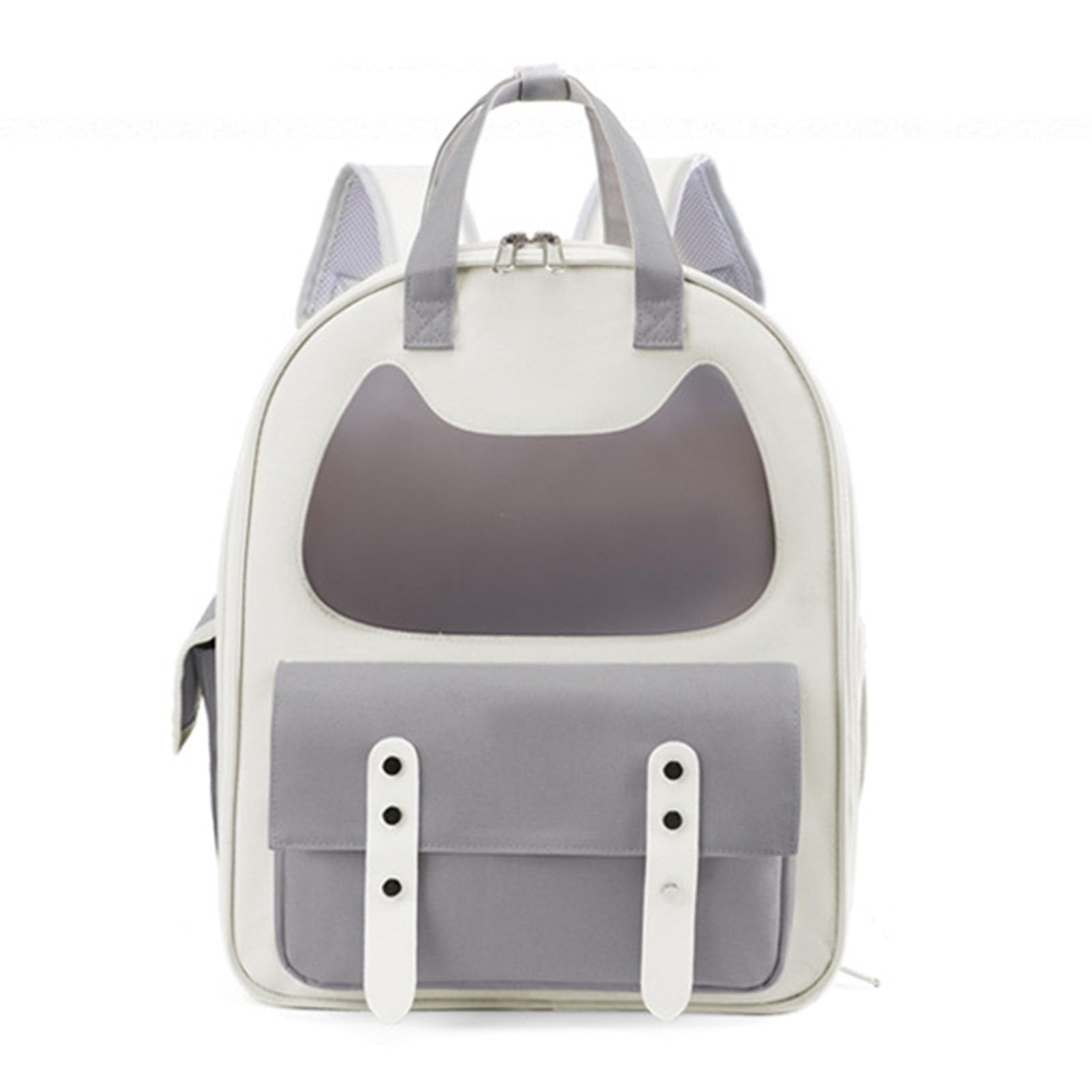 Zaino per animali domestici Zaino da viaggio per gatti impermeabile traspirante di grande capacità Borsa da trasporto per animali domestici con maniglia per campeggio e attività (Grigio)