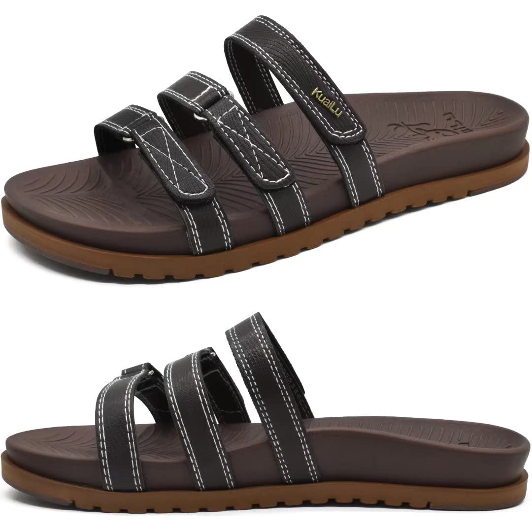 KuaiLu Womens Orthotic Slides Comfort Plantar Fasciitis Arch Support