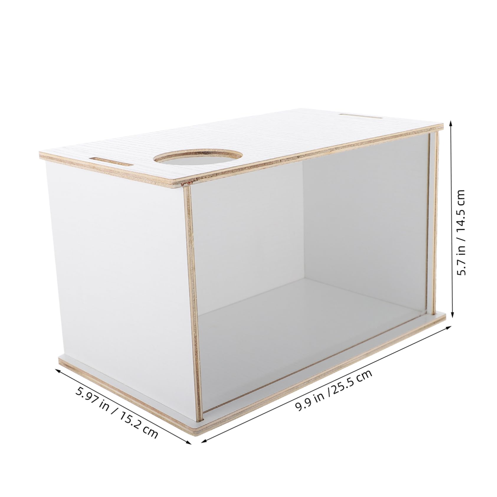 YARNOW Bañera Multifunción para Hámster y Chinchilla Superficie Lisa y Caja de Madera, Arenero Práctico para Baño en Casa o Tienda de Mascotas