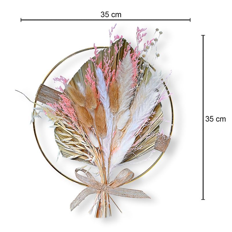 Image of Cortina Artificial Flowers for Decoration | Aesthetic Room Decor, Home Decor, Living Room Decor & Bedroom Decor | Artificial Flower Wall Decor | Great for Gifting - Pink - 35x2x35 CM