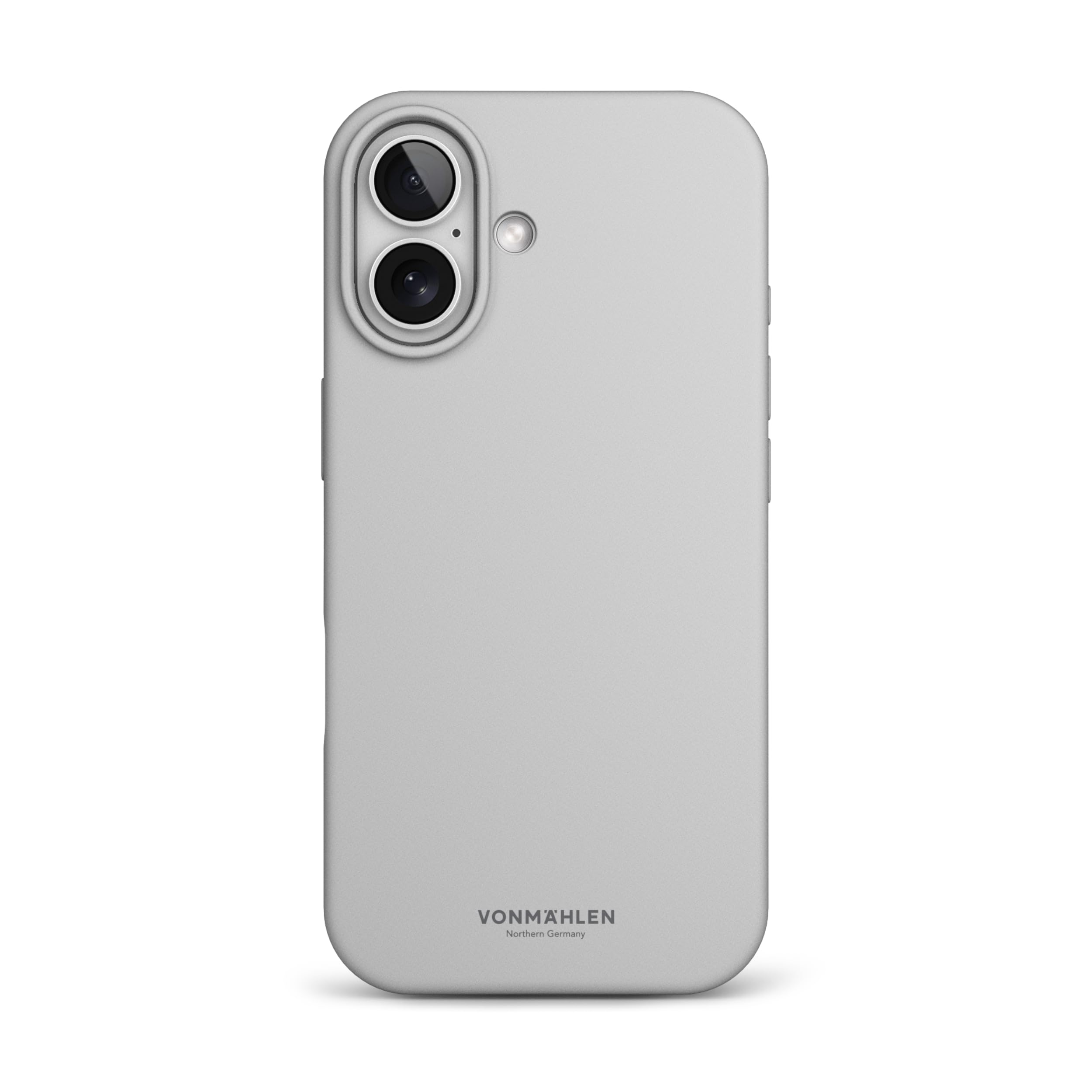 VONMÄHLEN Soft Silicone Case - Silikonhülle aus recycelten Materialien, kompatibel mit iPhone und MagSafe, Handyhülle mit Kamera-Displayschutz - iPhone 17 - Light Gray