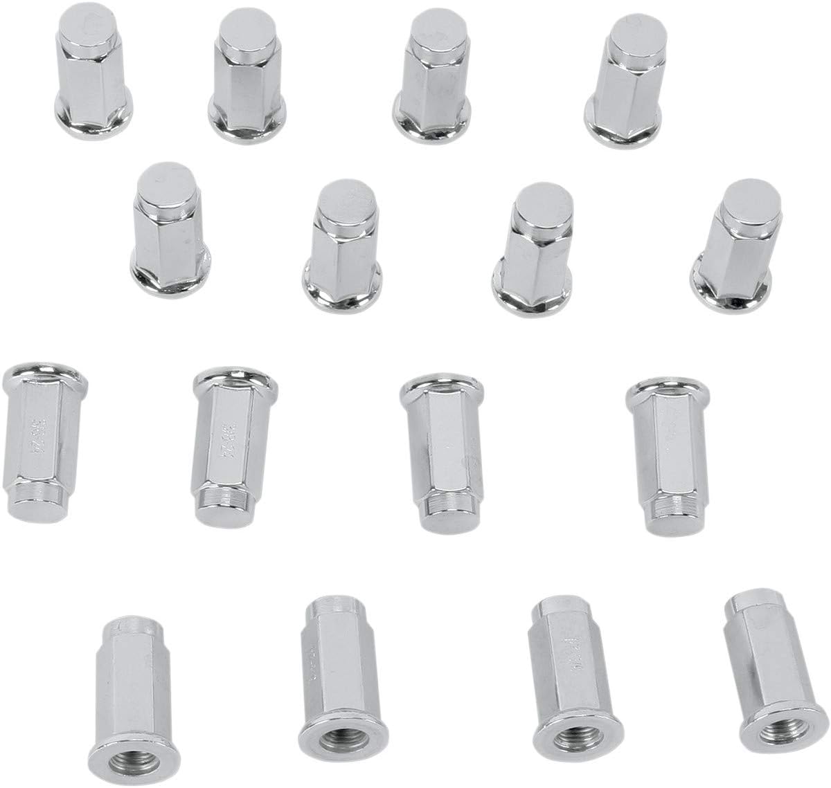 ITP Flat Base Chrome Lug Nut 3/8" with 14mm Head - Fits: Polaris RANGER 800 XP LE 2012 (4 pack)