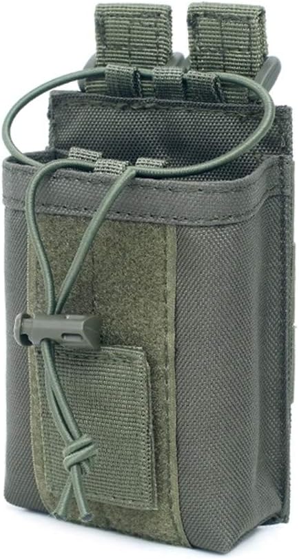 Tactical Radio Pouch Holder Molle Radio Holster Military Heavy Duty Radios Pouch Bag for Two Ways Walkie Talkies, Adjustable Storage Tools Case (Green) : Electronics