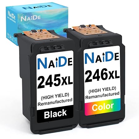 Amazon.com: NAIDE Cartaje de tinta remanufacturado 245 y 246 XL de repuesto  para cartuchos de tinta Canon 245 y 246 Combo Pack para usar con impresora  Pixma MX490 MX492 MG2522 TR4500 TR4520
