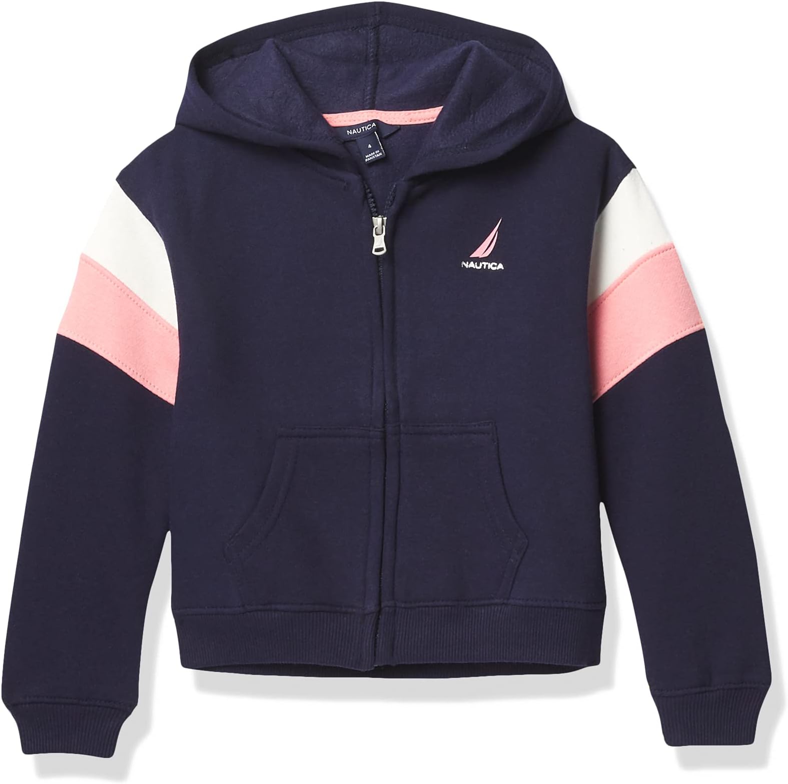 Nautica Girls' Fleece Zip-up Hoodie Sweatshirt