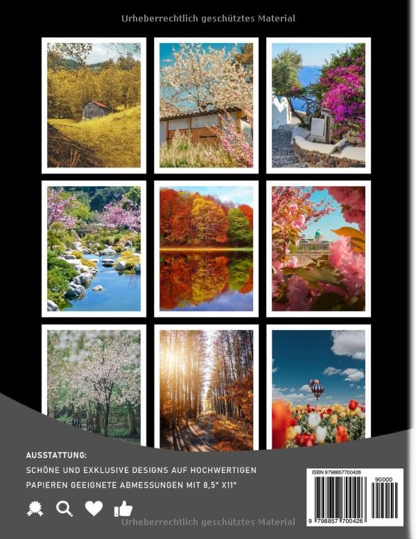 Miniatura 2 de VIER JAHRESZEITEN Fotobuch Frisches und warmes Wetter in der Natur für jeden, der Dekoration liebt 40+ Seiten hochwertige Bilder zur Entspannung