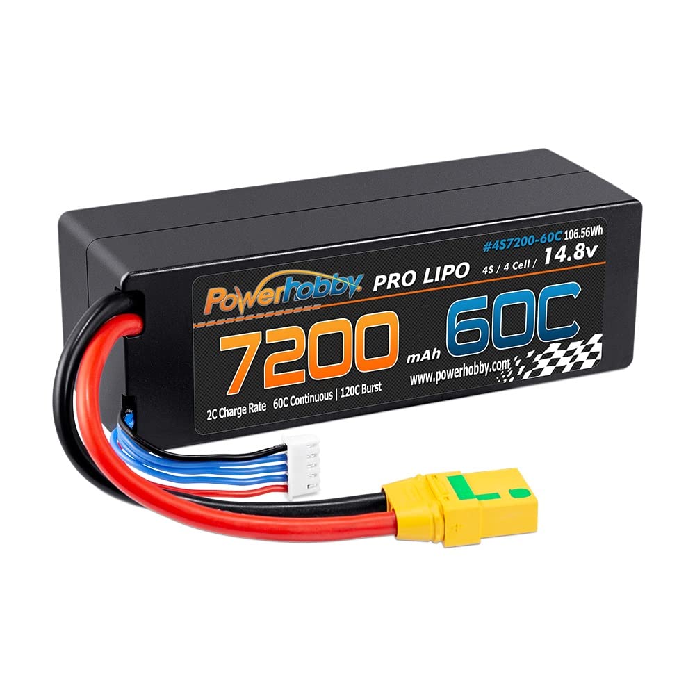 Amazon.com: PowerHobby 4S 14.8V 7200mAh 60C-120C Lipo Battery XT90